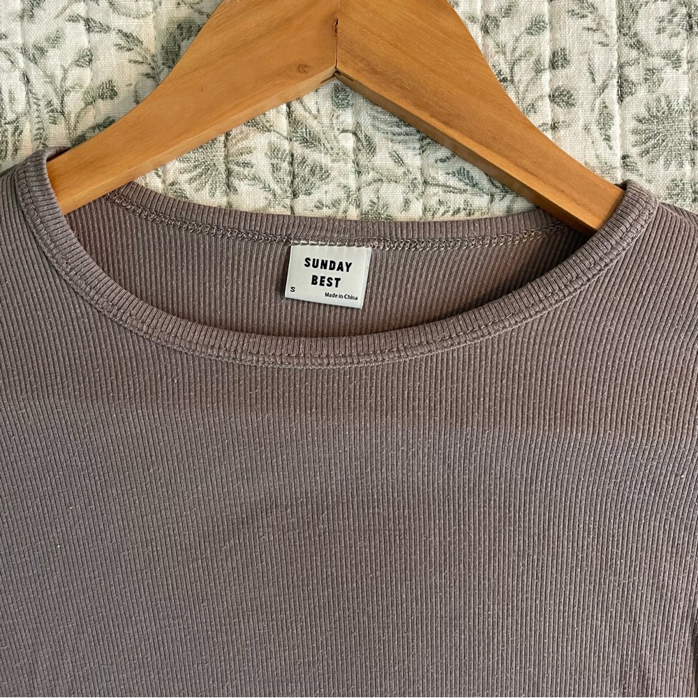 Aritzia Sunday Best Bliss Cropped Long Sleeve